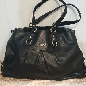 COACH Ashley Carry All Vintage Black Leather
